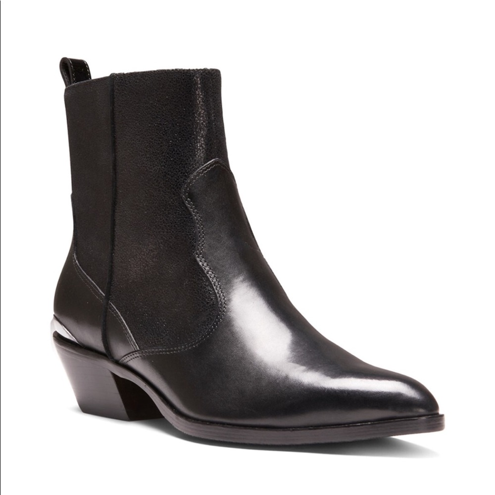 Black Donald J Pliner “Jessie” Chelsea boot.